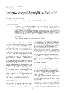 Distribution of Bithynia leachii (Sheppard, 1823) and Bithynia