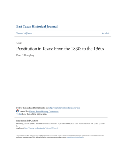 Prostitution in Texas: From the 1830s to the 1960s