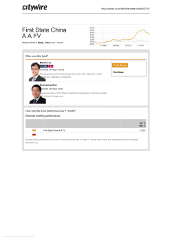 First State China AA FV