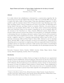 Bogus Clusters and Lenition in Tuscan Italian