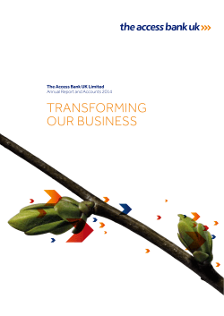 TRANSFORMING OUR BUSINESS