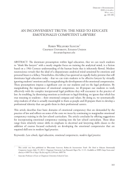 an inconvenient truth: the need to educate emotionally competent