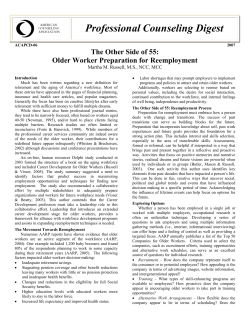 Other Side of 55: Older Worker Preparation for Reemployment
