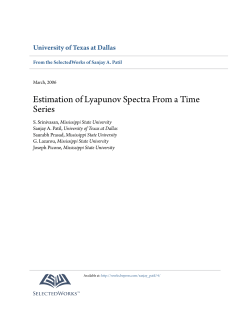 Estimation of Lyapunov Spectra From a Time Series