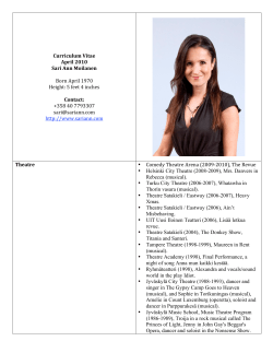 Curriculum Vitae April 2010 Sari Ann Moilanen Born April 1970