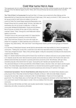 Cold War turns Hot in Asia