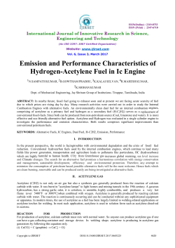Emission and Performance Characteristics of Hydrogen