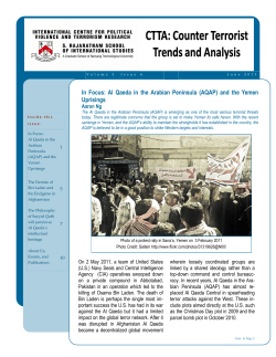 Al Qaeda in the Arabian Peninsula (AQAP) and the Yemen Uprisings