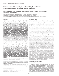 Determination of Seasonality in Southern Hairy