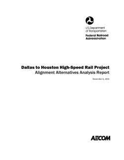 Dallas to Houston High-Speed Rail Project Alignment Alternatives