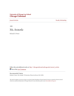 Ms. Aristotle - Chicago Unbound