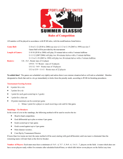 Rules of Competition