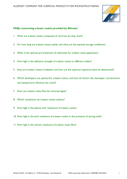 E-Beam resist - Allresist EN