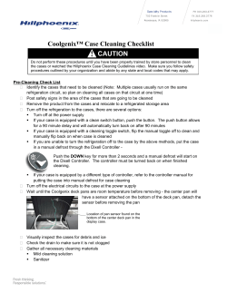 Coolgenix&trade; Case Cleaning Checklist
