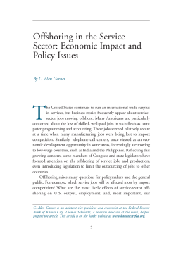 Offshoring In The Service Sector