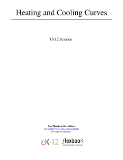 Heating and Cooling Curves
