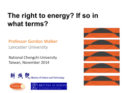 The right to energy? If so in what terms?