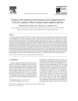 effect of metal oxides addition and SO2