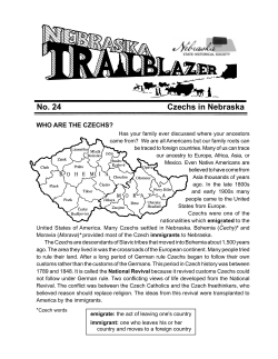 Czechs in Nebraska - Nebraska State Historical Society