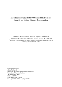 Experimental Study of MIMO Channel Statistics