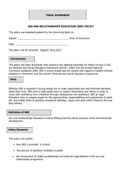Sex and Relationships Policy