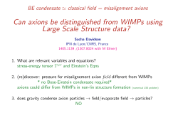 Can axions be distinguished from WIMPs using