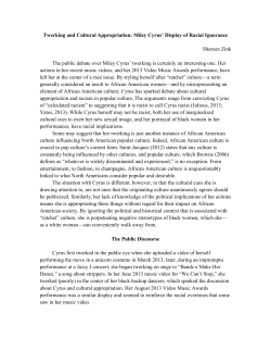 Twerking and Cultural Appropriation