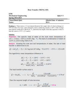 Heat Transfer (MENG-345) - Department of Mechanical Engineering