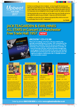 Newsletter 2017 - Upbeat Recordings