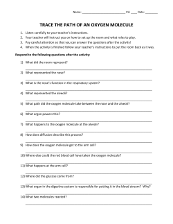 TRACE THE PATH OF AN OXYGEN MOLECULE
