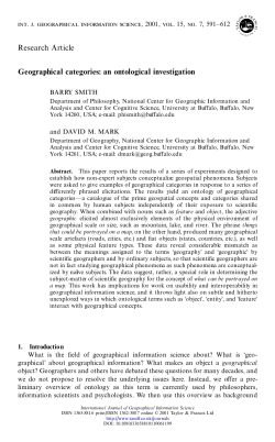 Geographical categories: an ontological