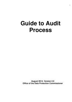 Guide to Audit Process - Data Protection Commissioner