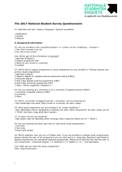 The 2017 National Student Survey Questionnaire