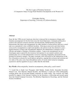 The New Logics of Homeless Seclusion: A Comparative