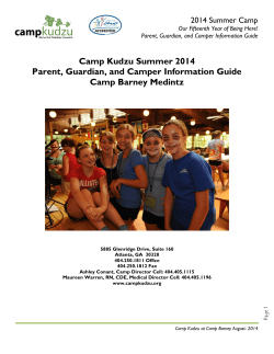 Camp Kudzu Summer 2014 Parent, Guardian, and Camper