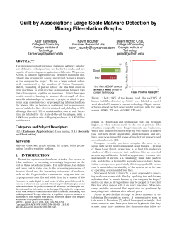 Large Scale Malware Detection by Mining File