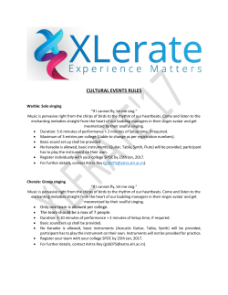 CULTURAL EVENTS RULES