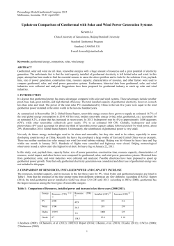 Update on Comparison of Geothermal with Solar and Wind Power