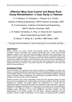 Effective Mine Dust Control and Waste Rock Dump