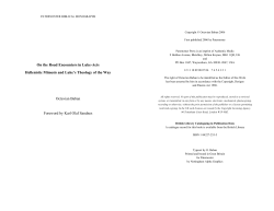 On the Road Encounters in Luke-Acts Hellenistic