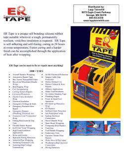 ER Tape is a unique self bonding silicone rubber tape suitable
