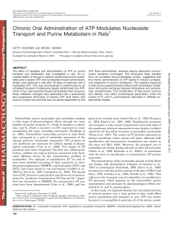 Chronic Oral Administration of ATP Modulates Nucleoside Transport