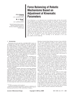 Force Balancing of Robotic Mechanisms Based on Adjustment of
