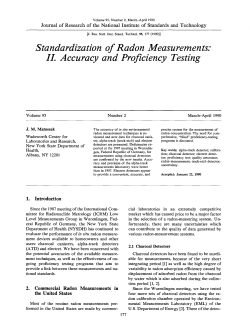Standardization of radon measurements