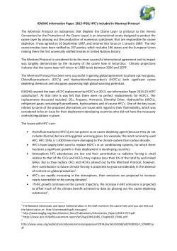 2015-IP28 HFC`s Included in Montreal Protocol
