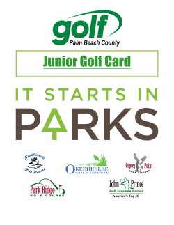 Junior Golf Card - Palm Beach County