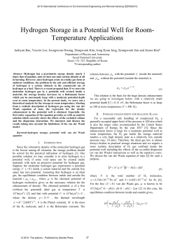 Hydrogen Storage in a Potential Well for Room
