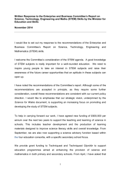 1 Written Response to the Enterprise and Business Committee`s
