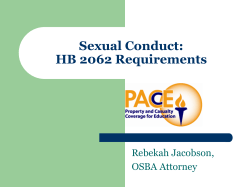 HB 2062 - Training - Siuslaw School District