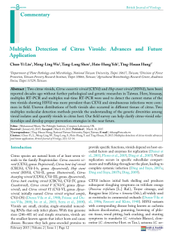 Commentary Multiplex Detection of Citrus Viroids: Advances and